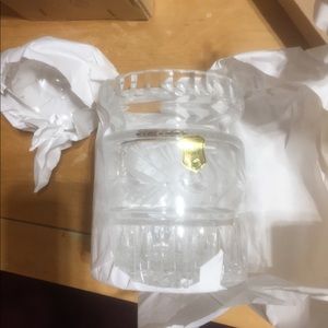 Lead crystal biscuit jar, NIB, 5" tall, nice gift item